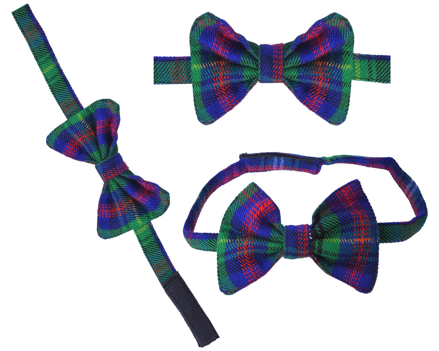 Men's Scottish Tartan Pre-Tied Bow Ties / Acrylic Wool Tartan Bow Tie