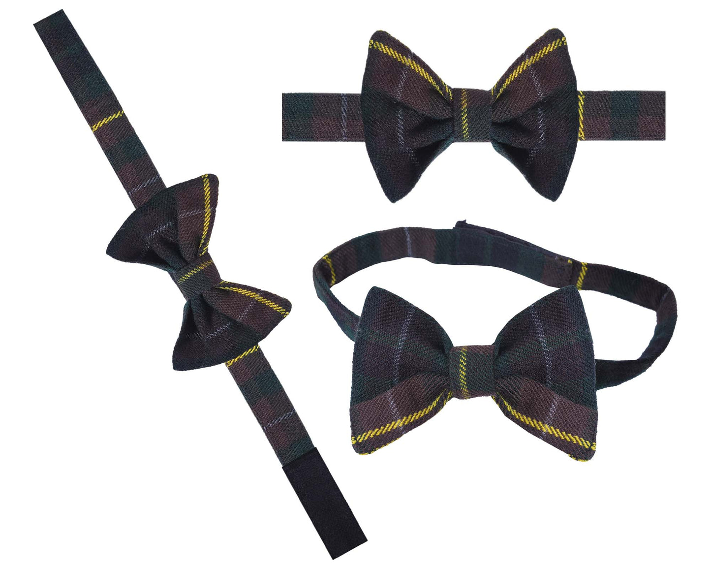 Men's Scottish Tartan Pre-Tied Bow Ties / Acrylic Wool Tartan Bow Tie