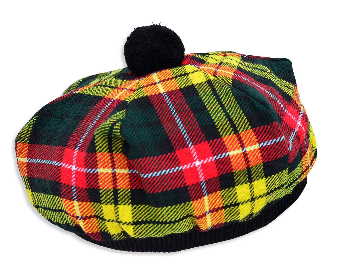 Scottish Tartan Tam O' Shanter Hat Tammy Bonnet Beret Balmoral Hat | Acrylic Wool Tartan Tammie in Various Tartans