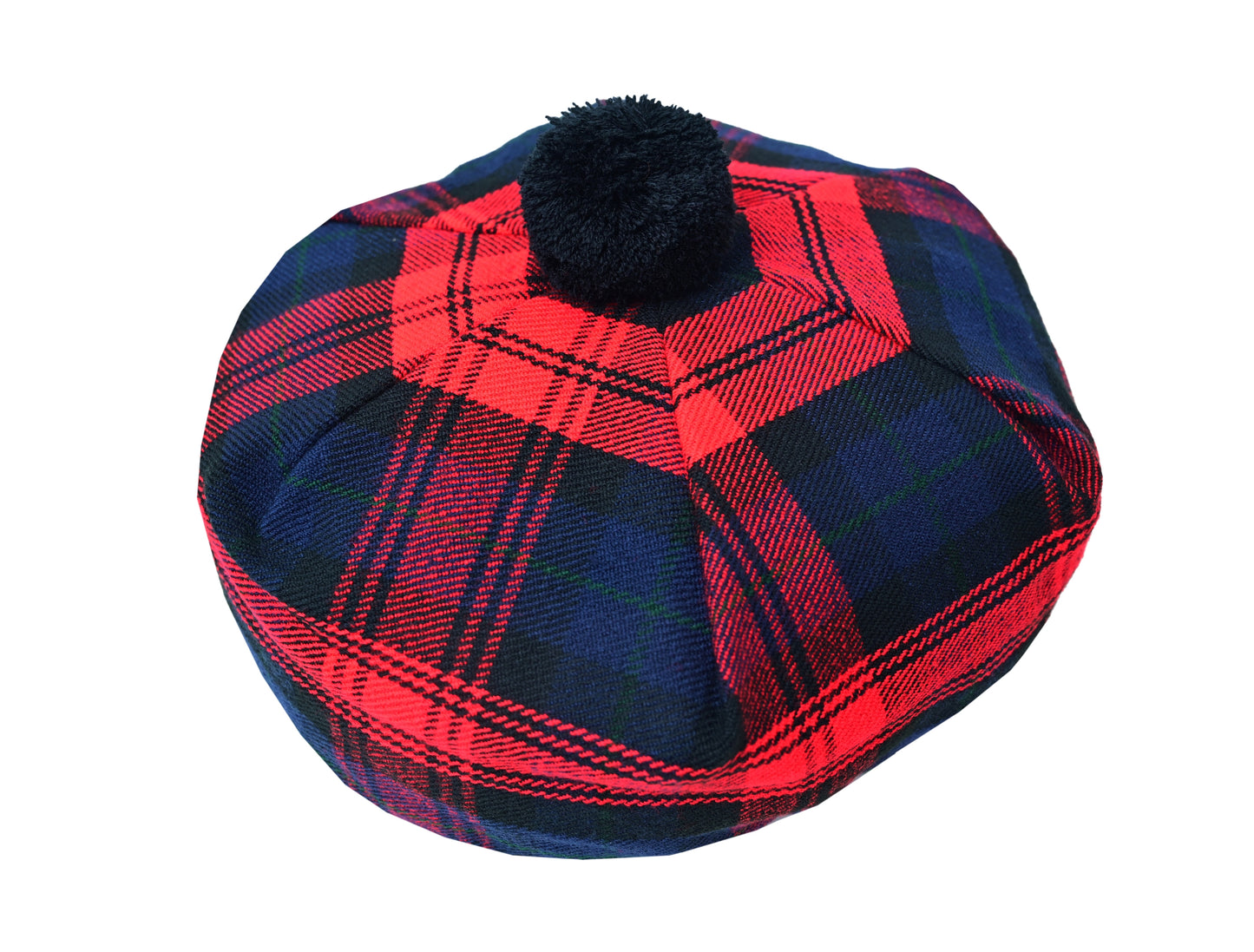 Scottish Tartan Tam O' Shanter Hat Tammy Bonnet Beret Balmoral Hat | Acrylic Wool Tartan Tammie in Various Tartans