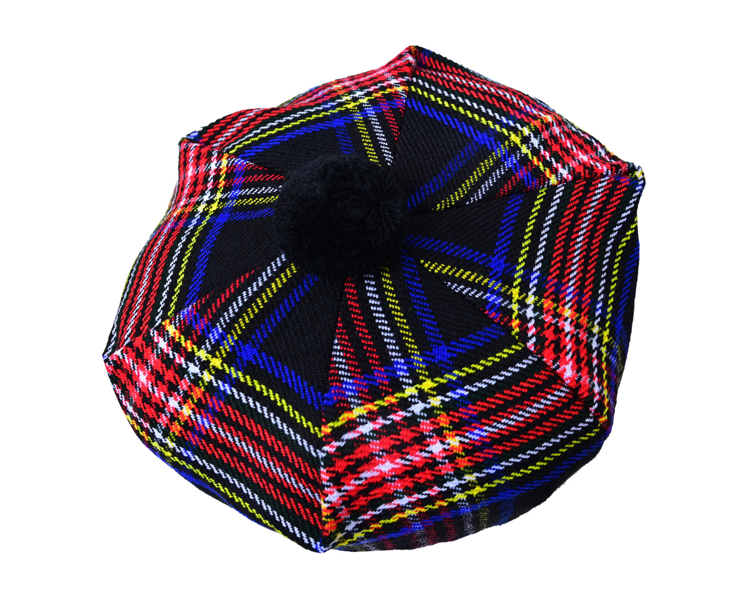 Scottish Tartan Tam O' Shanter Hat Tammy Bonnet Beret Balmoral Hat | Acrylic Wool Tartan Tammie in Various Tartans