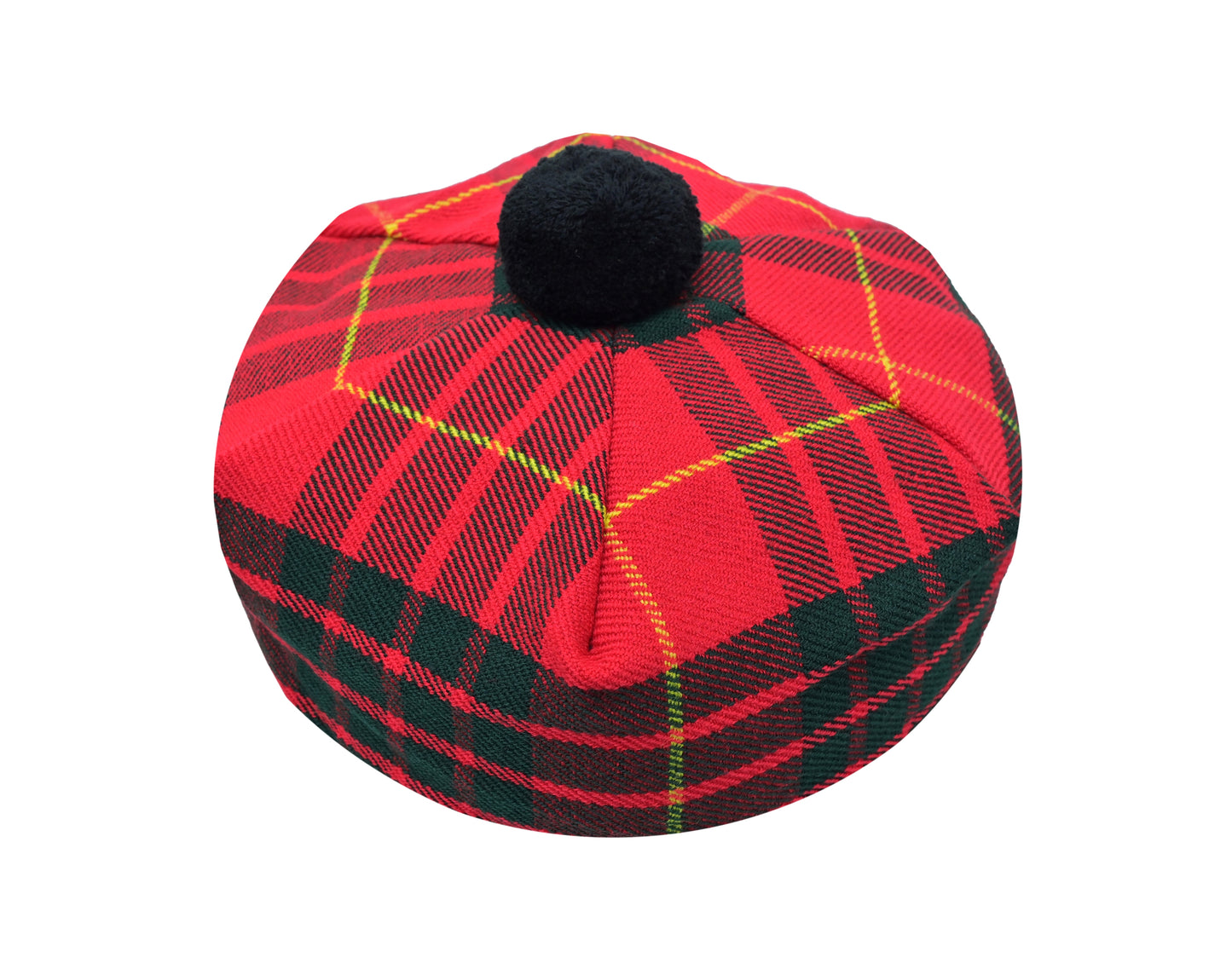 Scottish Tartan Tam O' Shanter Hat Tammy Bonnet Beret Balmoral Hat | Acrylic Wool Tartan Tammie in Various Tartans