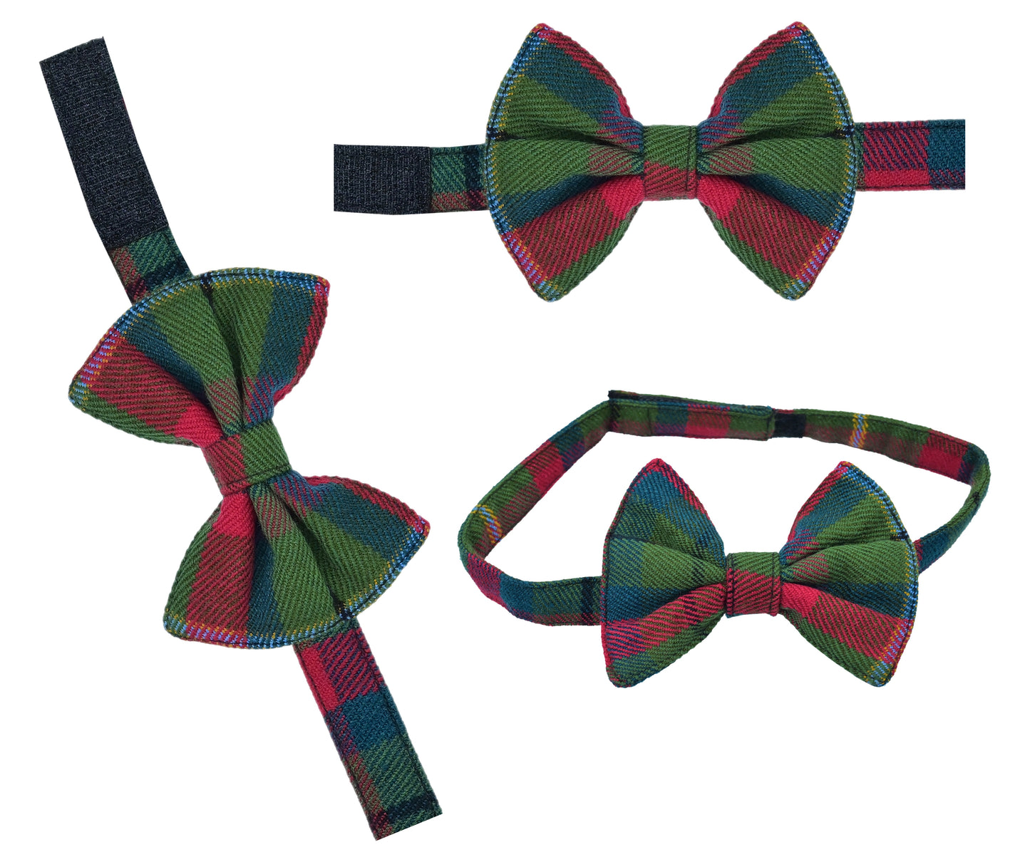 Men's Scottish Tartan Pre-Tied Bow Ties / Acrylic Wool Tartan Bow Tie