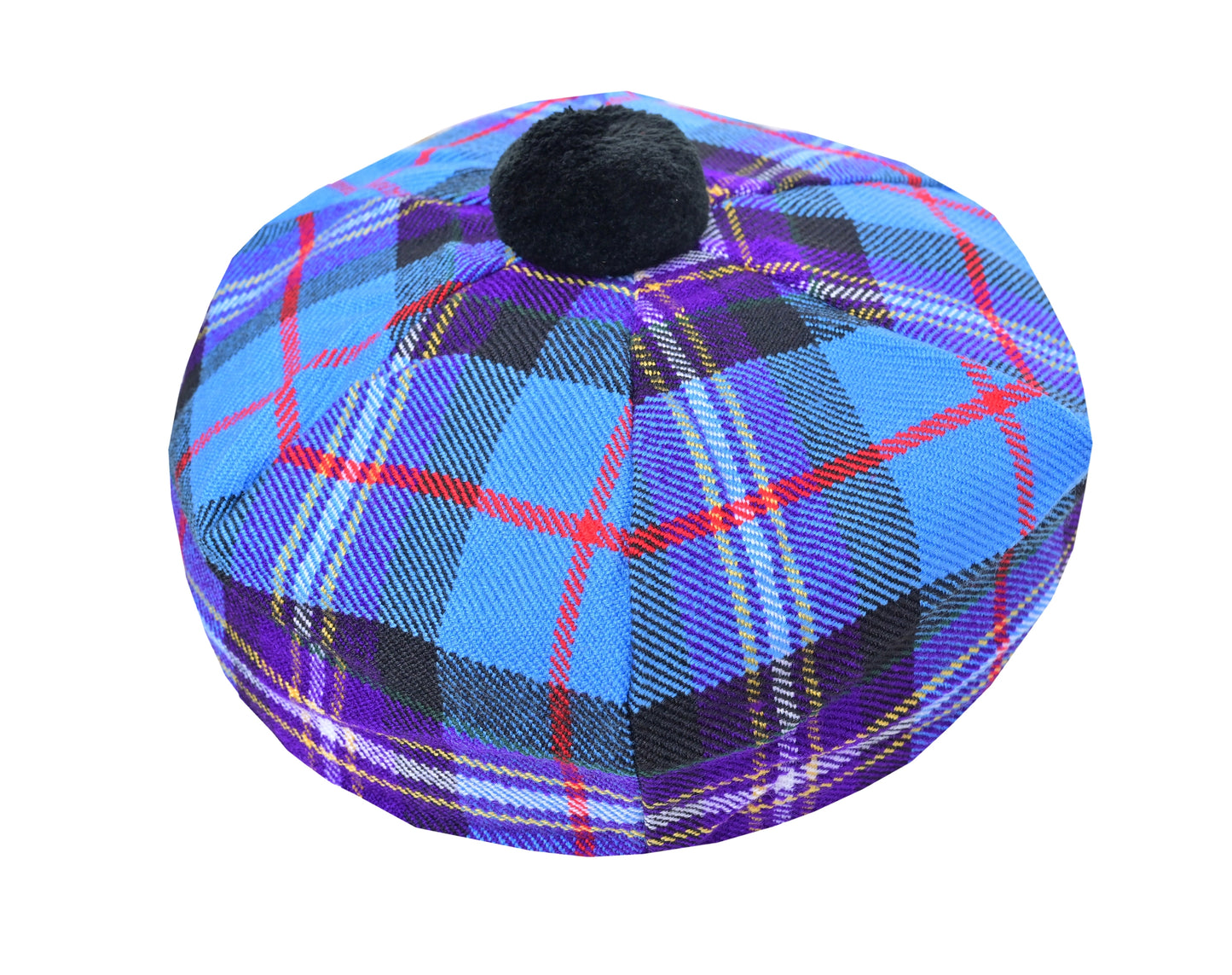 Scottish Tartan Tam O' Shanter Hat Tammy Bonnet Beret Balmoral Hat | Acrylic Wool Tartan Tammie in Various Tartans